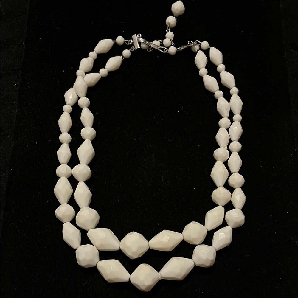 Elegant White Beaded Necklace